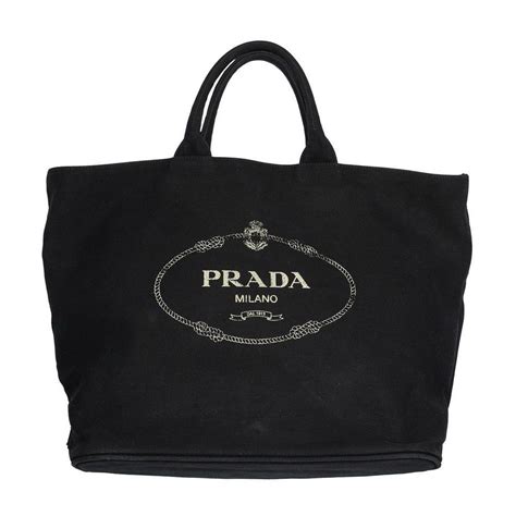 prada black canvas bag|Prada tote bag transparent.